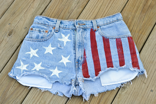 american flag shorts DIY fashion sexy bloggers patriotic
