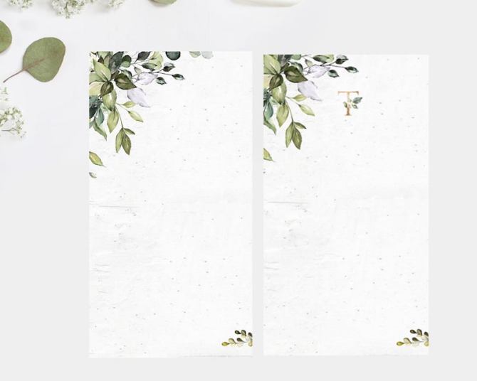 Herbal Greenery Personalized Notepads