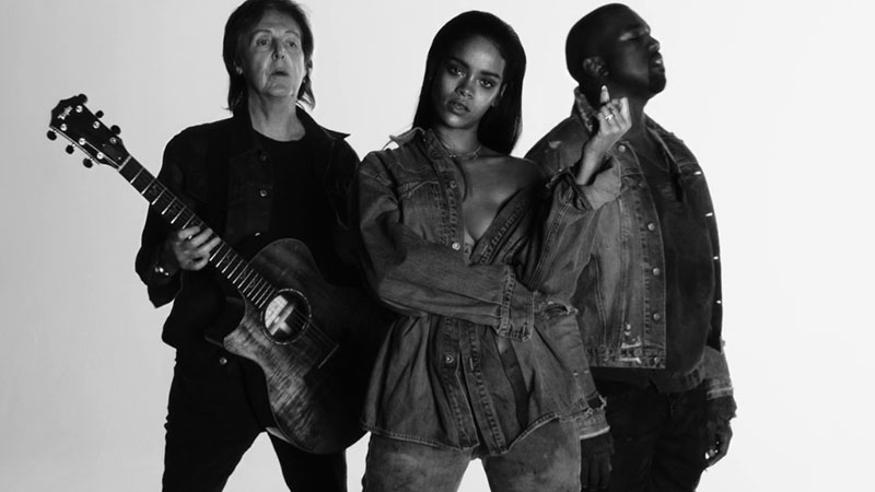 Rihanna, Kanye, Paul McCartney film clip