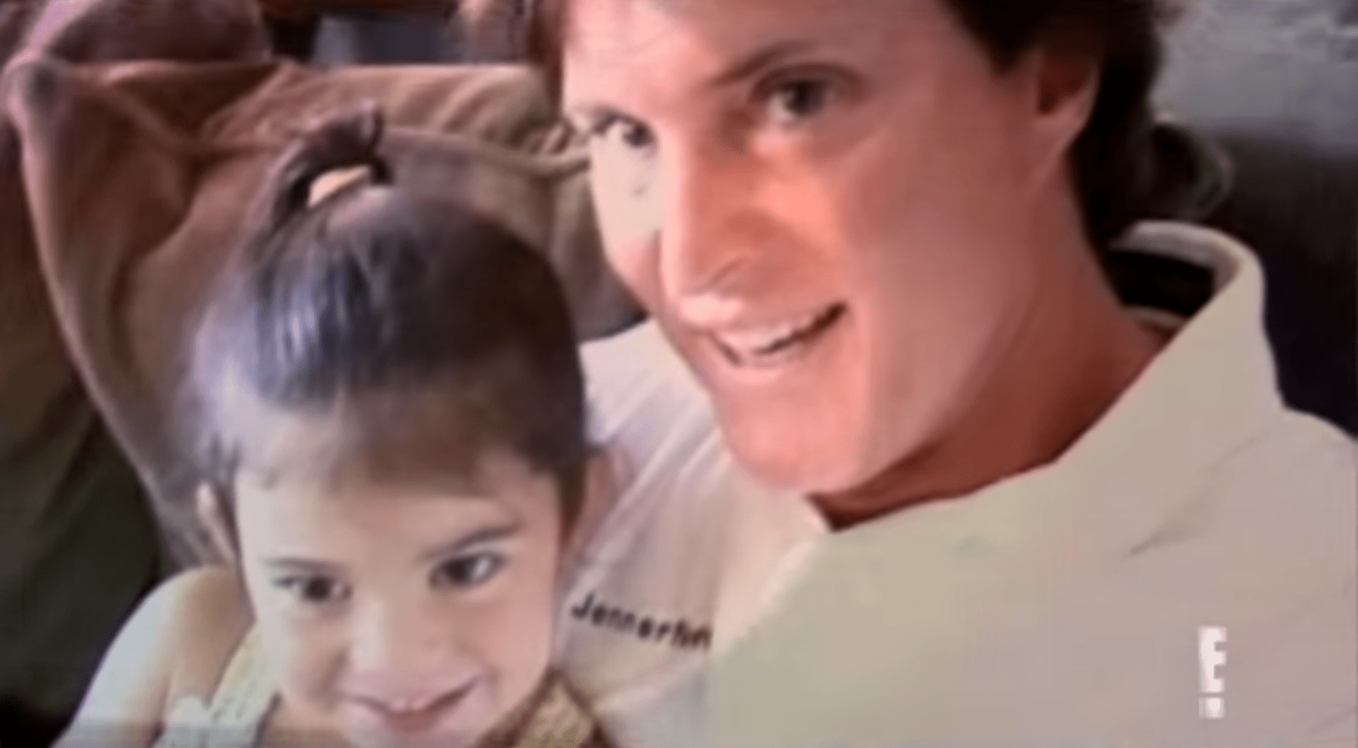 Bruce Jenner With His Daughters as Kids