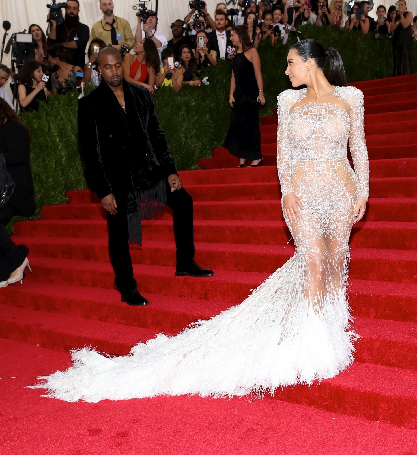 'China: Through The Looking Glass' Costume Institute Benefit Gala at the Metropolitan Museum of Art - Arrivals Featuring: Kim Kardashian, Kanye West Where: New York, New York, United States When: 04 May 2015 Credit: Andres Otero/WENN.com