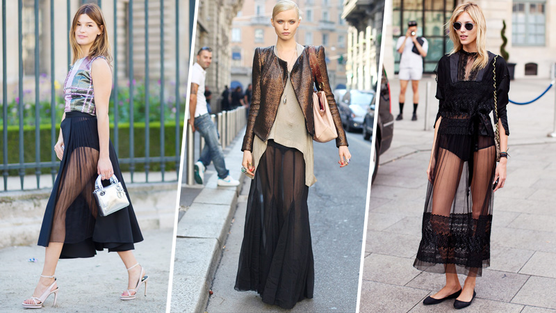 sheer skirt trend