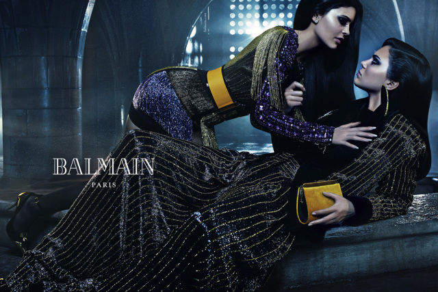 Kendall and Kylie Jenner Are Close to Kissing in New Balmain Ad