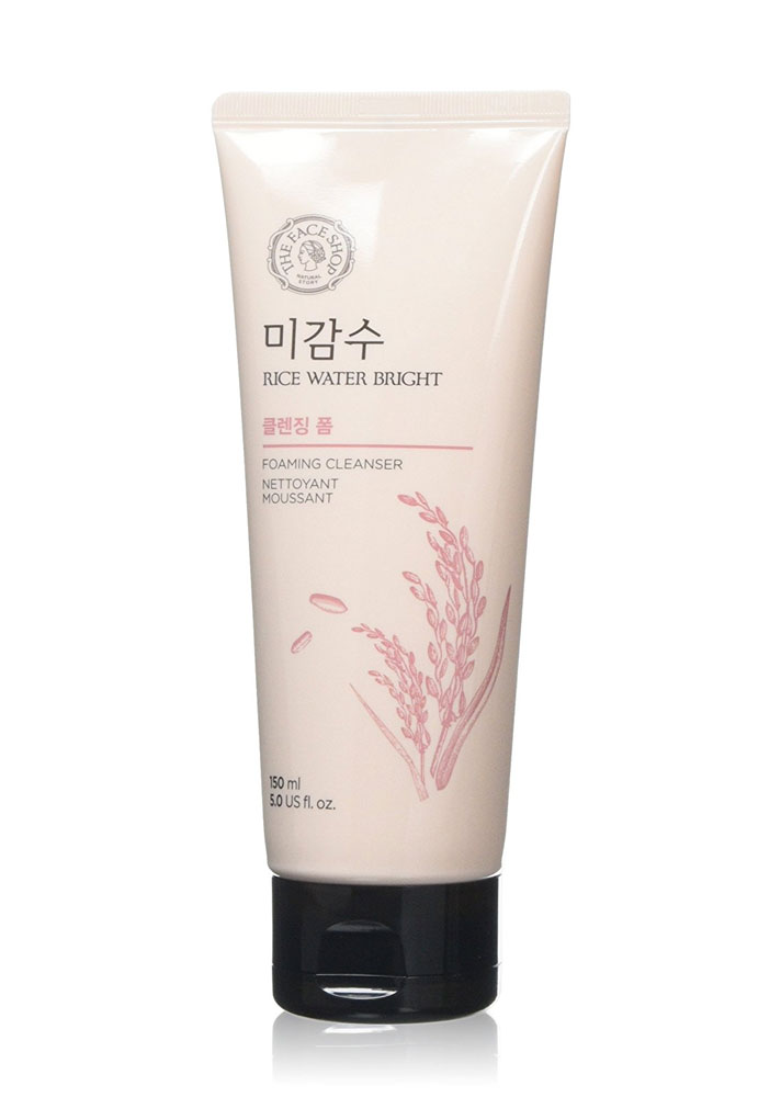 STYLECASTER | New K-Beauty Products 2018 | The Face Shop Rice Water Bright Cleansing Foam