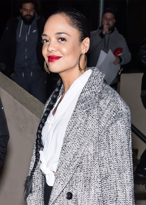 STYLECASTER | Celebrities With Black Hair | Tessa Thompson