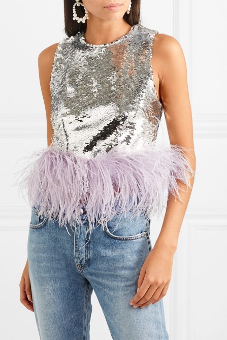 STYLECASTER | Feather Embellishments Are Replacing Last Year’s Sequin Trend For Holiday Parties