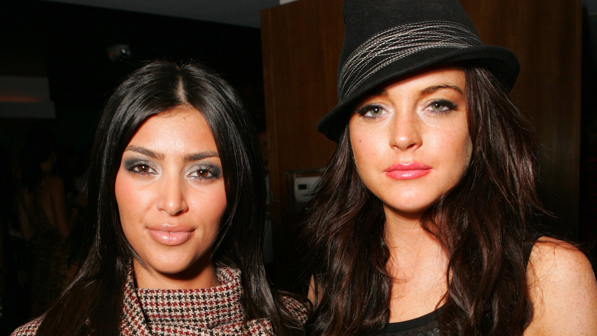 STYLECASTER | Funny Zoom Backgrounds | Kim Kardashian and Lindsay Lohan