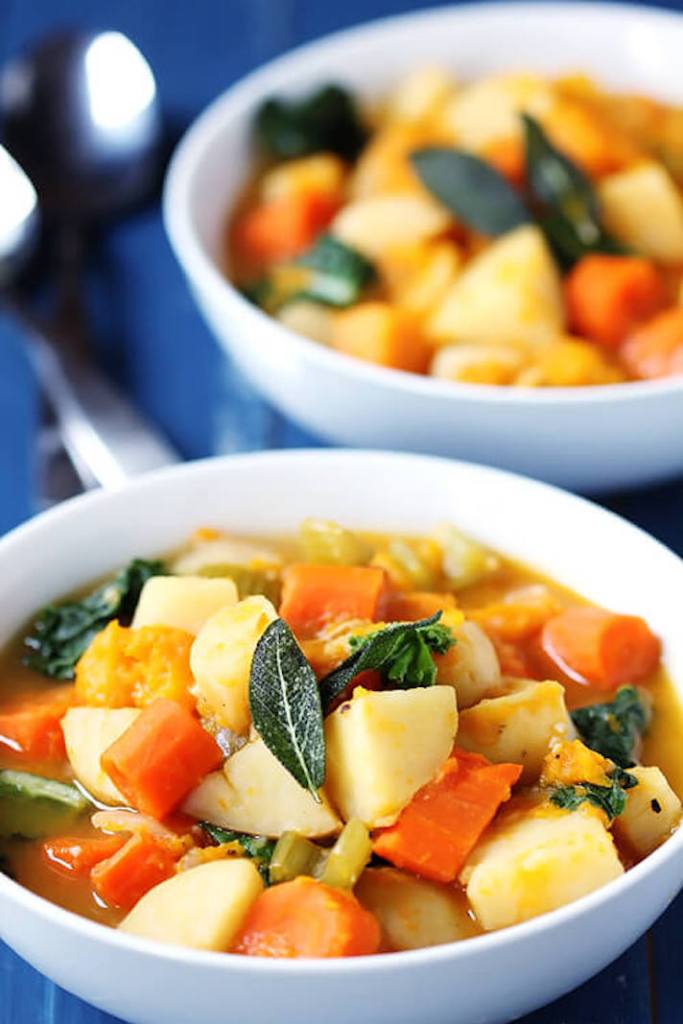 Slow cooker root vegetable stew
