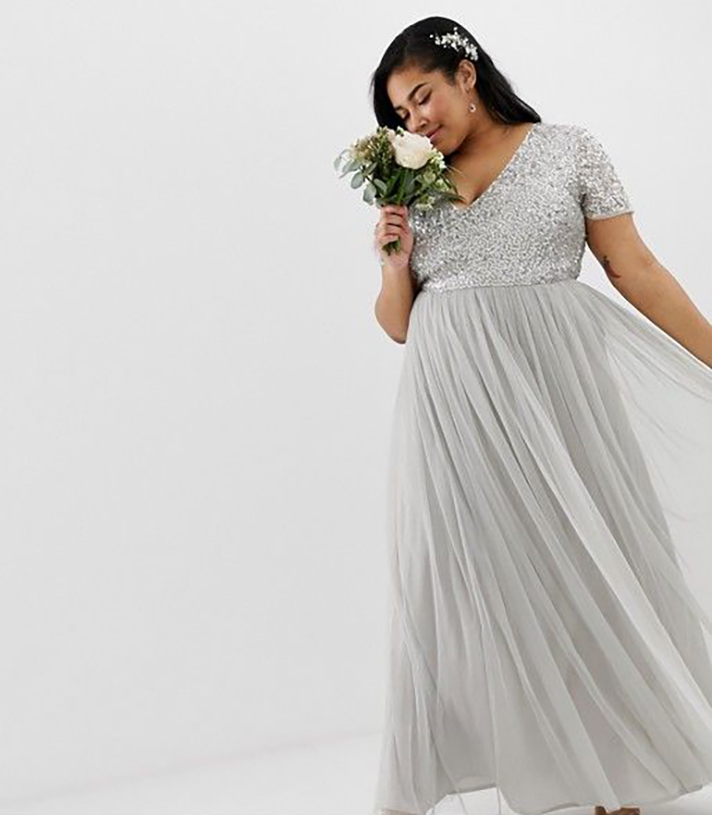 STYLECASTER | Gray Is a Seriously Underrated Bridesmaid Dress Color