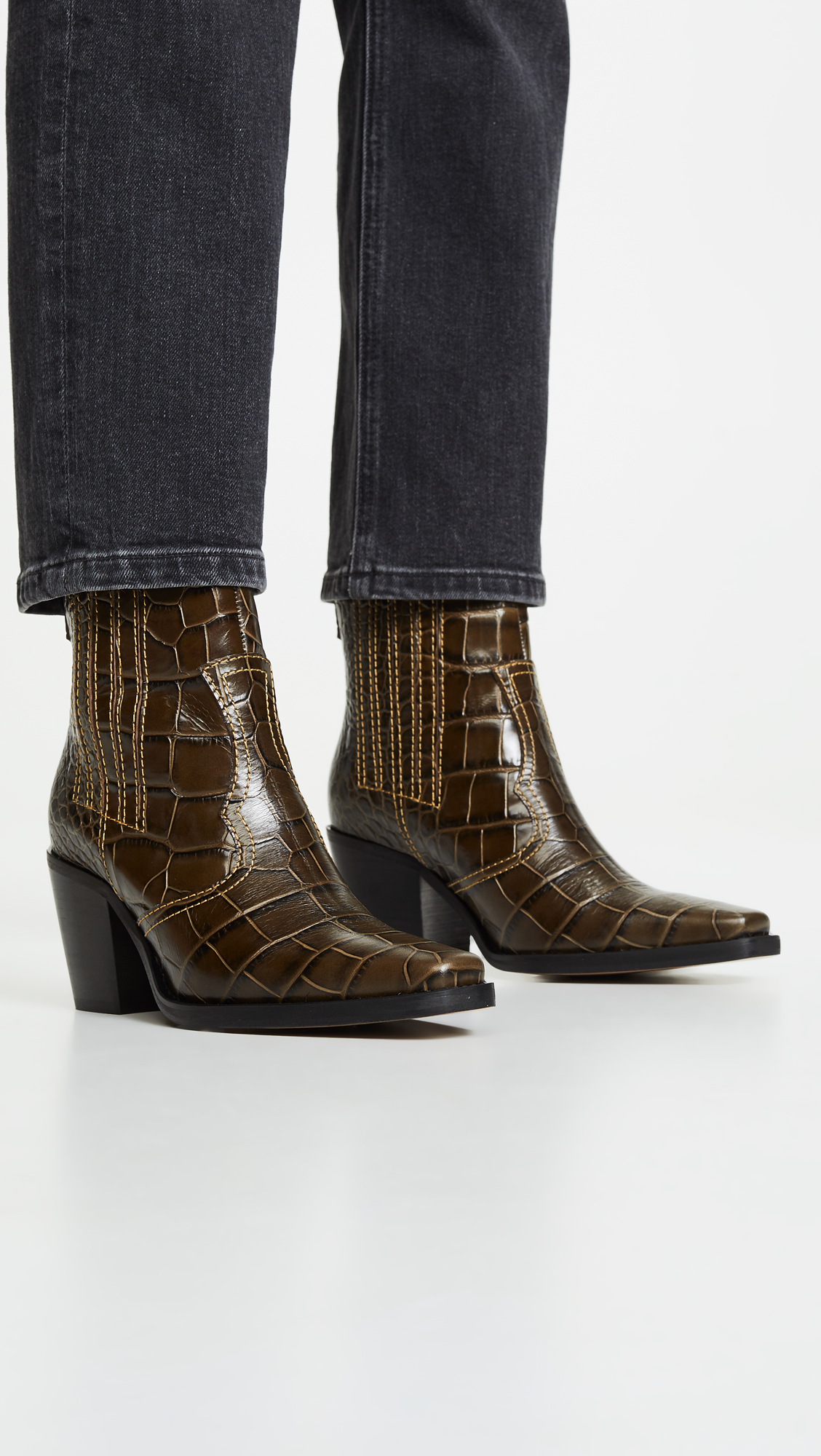 Croc-Effect Ankle Booties Are Effectively Replacing Last Season’s Snakeskin | STYLECASTER