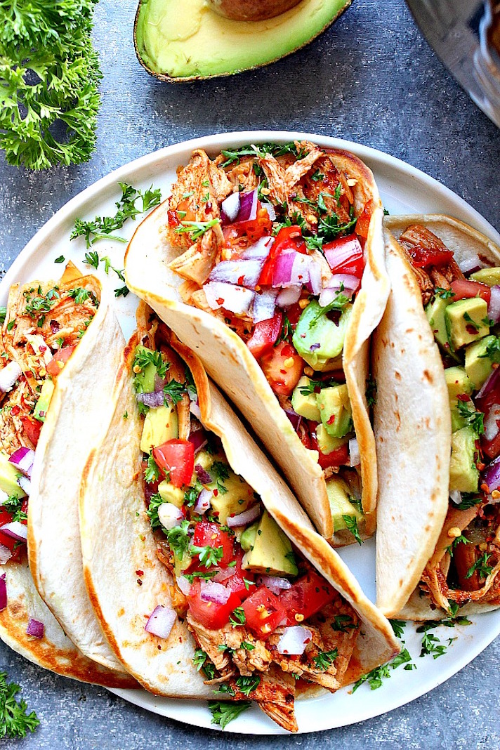 STYLECASTER | 17 Easy Instant Pot Chicken Recipes That'll Save You So Much Time | Chicken Tacos