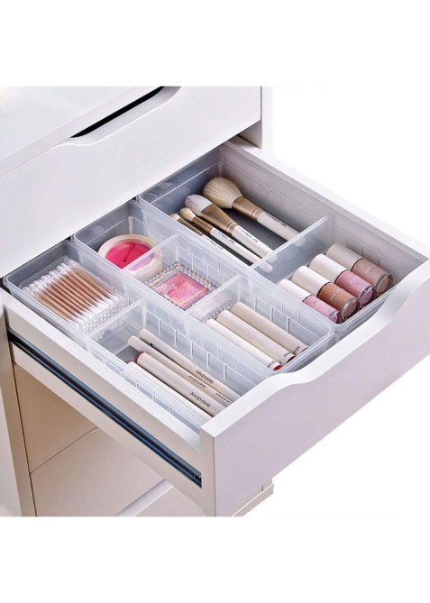 Chris.W Desk Drawer Organizer Tray with Adjustable Dividers