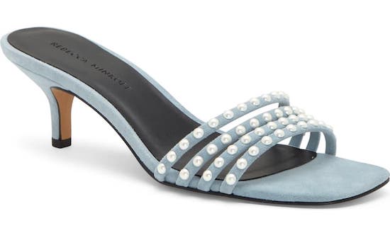 Rebecca Minkoff Light Blue and Pearl Short Heels
