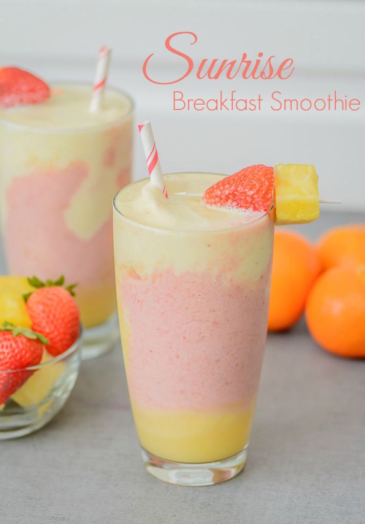STYLECASTER | 17 High-Protein Smoothies With No Protein Powder | Sunrise Breakfast Smoothie