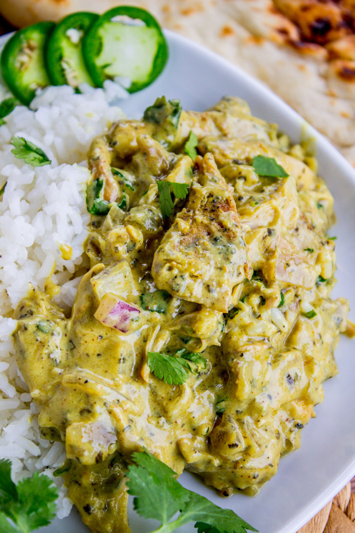 STYLECASTER | 17 Healthy Slow-Cooker Recipes to Add to Your Summer Arsenal | Basil Chicken in Coconut Curry Sauce