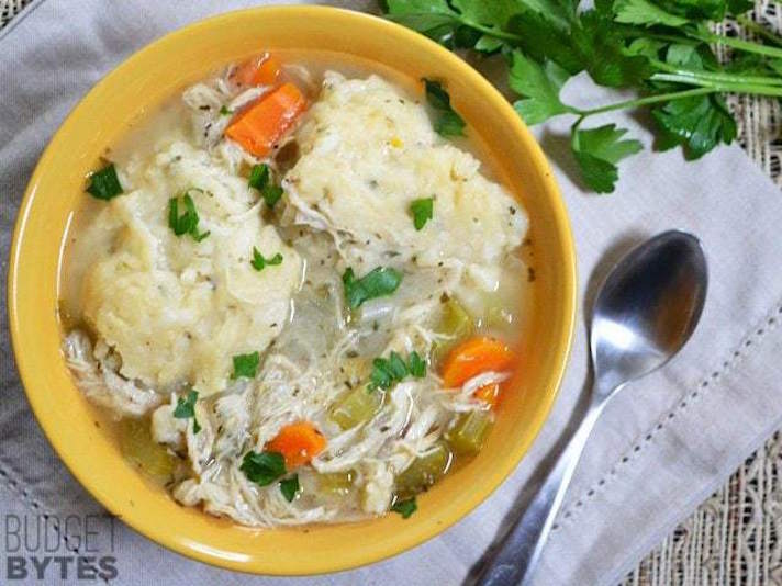 STYLECASTER | 16 Classic Southern Dishes You Can Make In A Slow-Cooker | Chicken and Dumplings