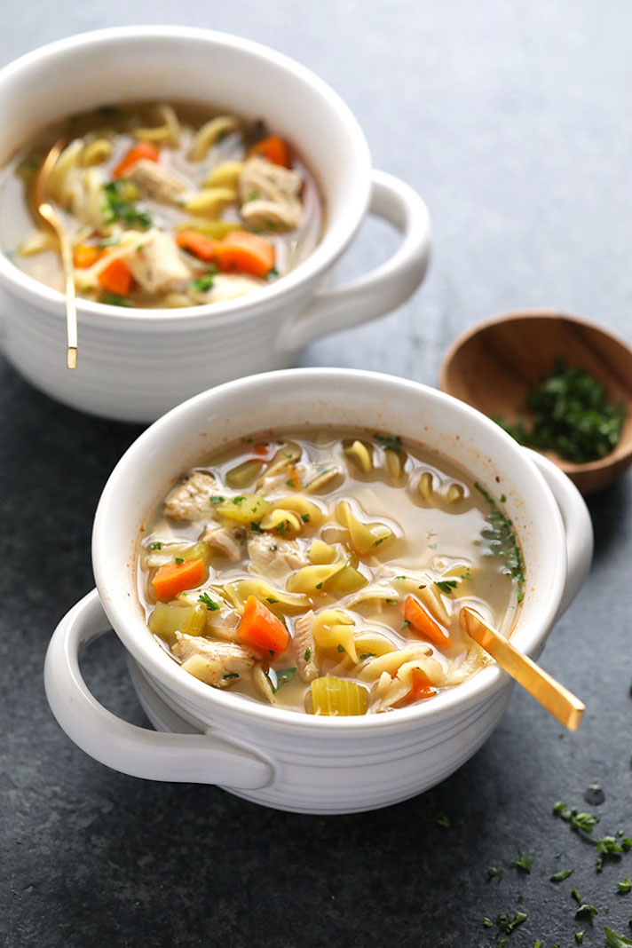 STYLECASTER | 17 Slow-Cooker Recipes That Are Perfect For Sick Days | Chicken Noodle Soup