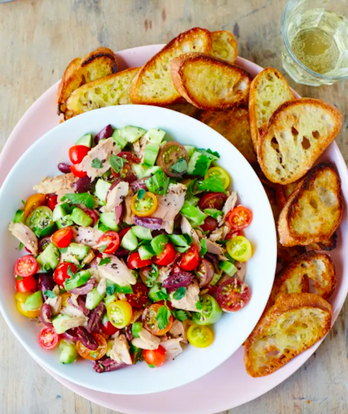 STYLECASTER | 17 No-Cook Dinners For Busy Weeknights | Greek-Style Tuna Salad