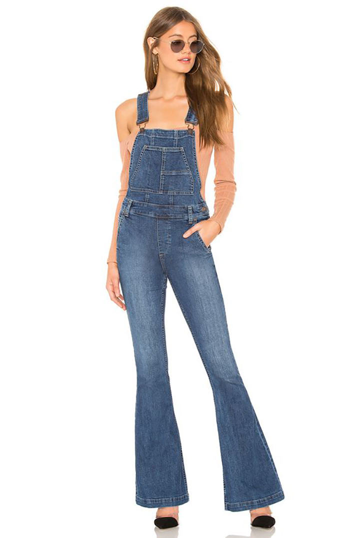 STYLECASTER | Long Denim Overalls Are a Romantic Addition to Any Fall Wardrobe