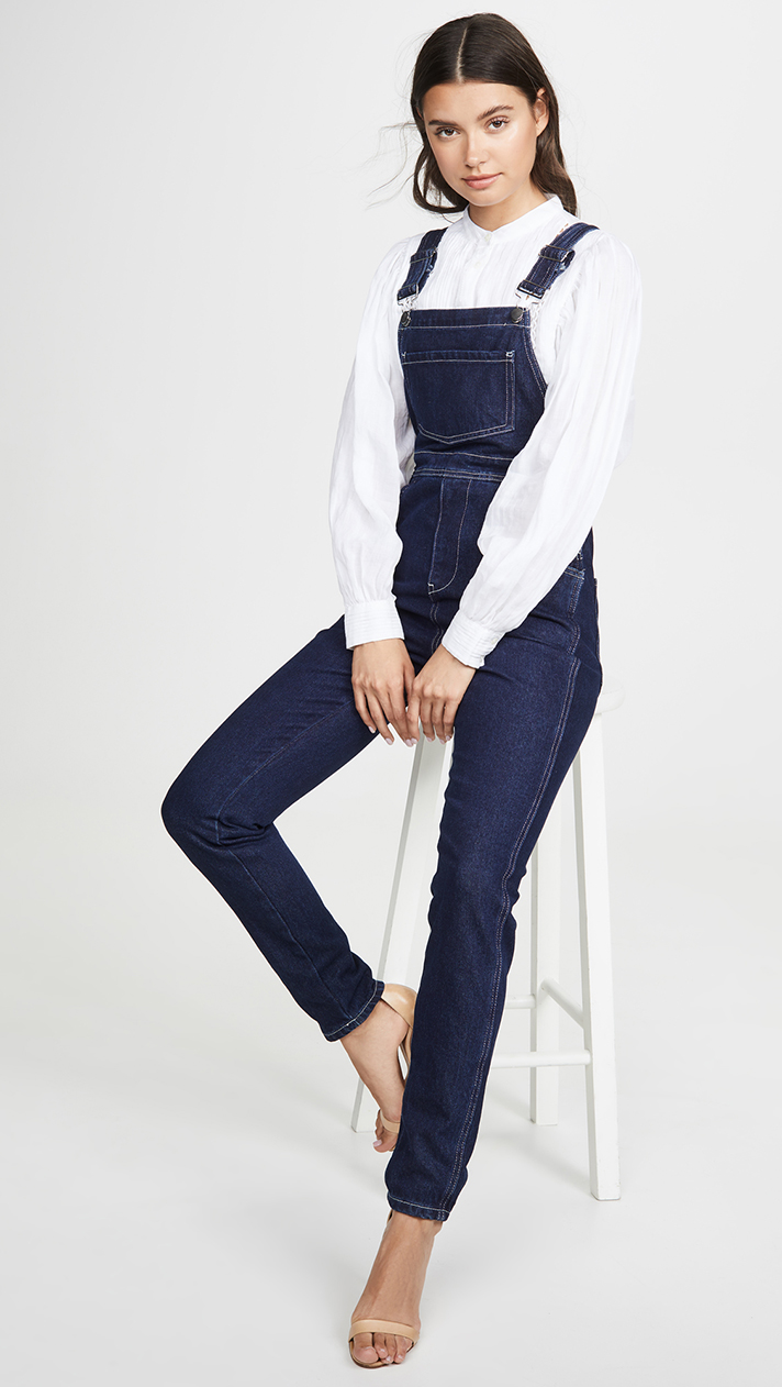 STYLECASTER | Long Denim Overalls Are a Romantic Addition to Any Fall Wardrobe