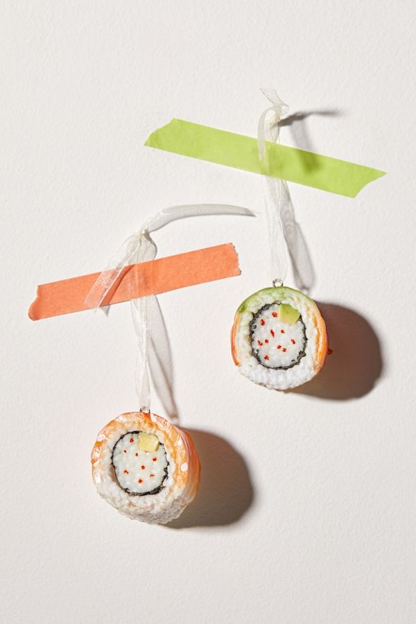 STYLECASTER | Christmas tree decorations | sushi ornaments