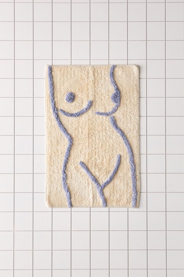 Female form bath mat Urban Outfitters