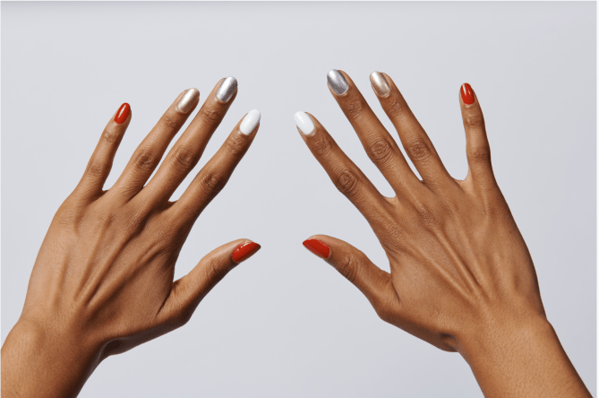 ombre holiday nail design