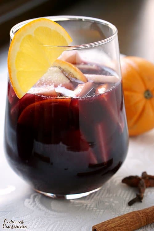 STYLECASTER | 15 Big-Batch Holiday Cocktails You Can Make With Boxed Wine | Spiced Winter Sangria