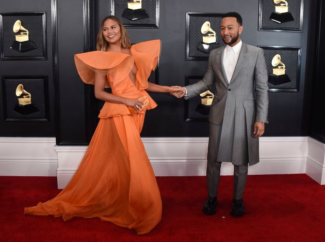 Chrissy Teigen & John Legend Grammys 2020