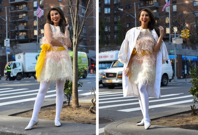 styling white tights trend look