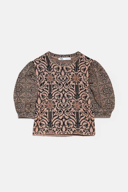 zara spring top print