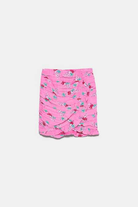 zara mini skirt floral