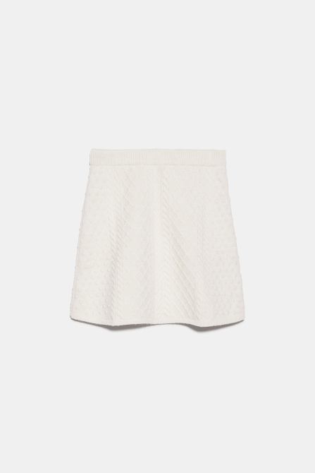 zara mini skirt cream