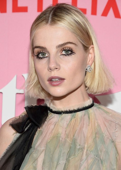 Lucy Boynton The Politician premiere makeup