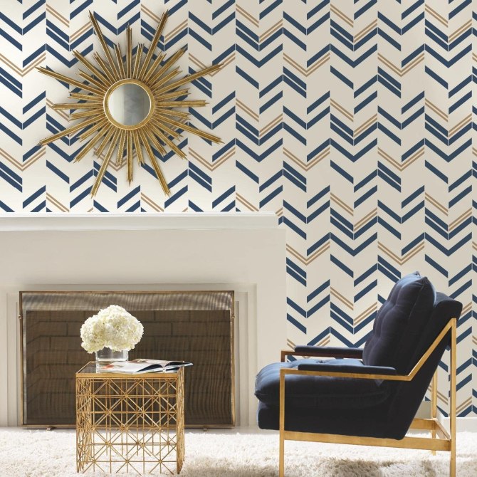 STYLECASTER | Peel and Stick Wallpapers | chevron wallpaper