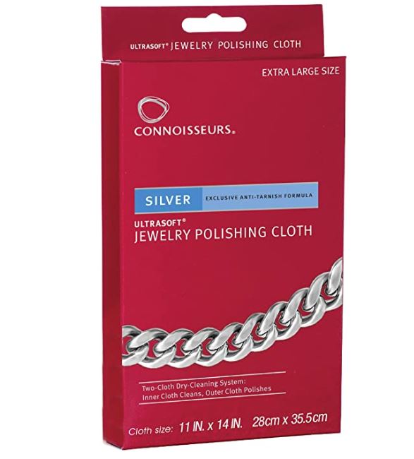 CONNOISSEURS Silver Polishing Cloth Jewelry Cleaner