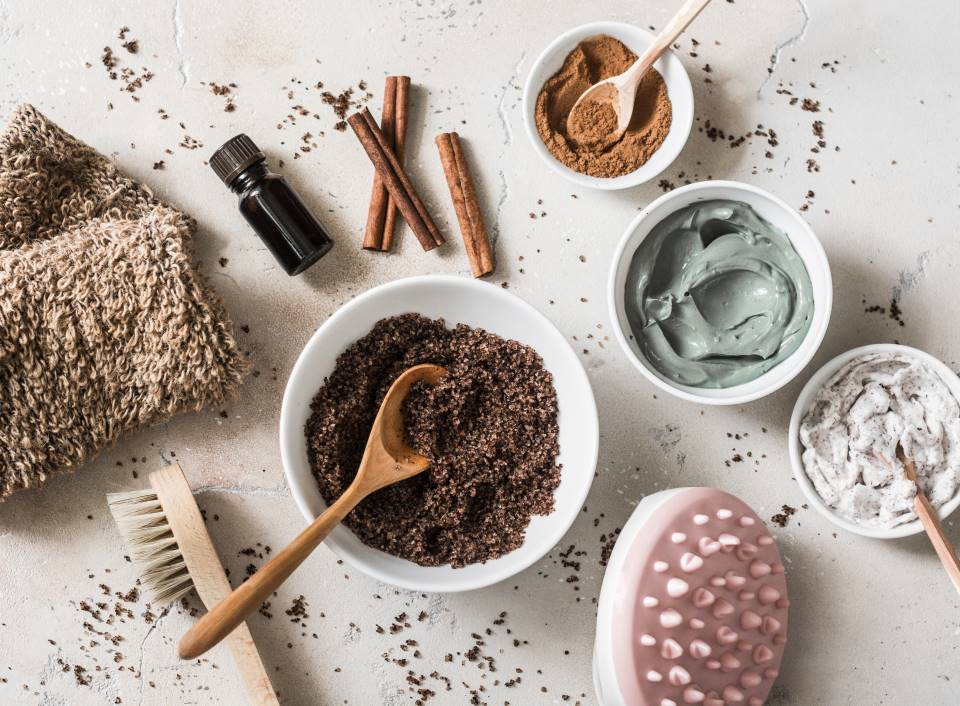 DIY coffee scrubs