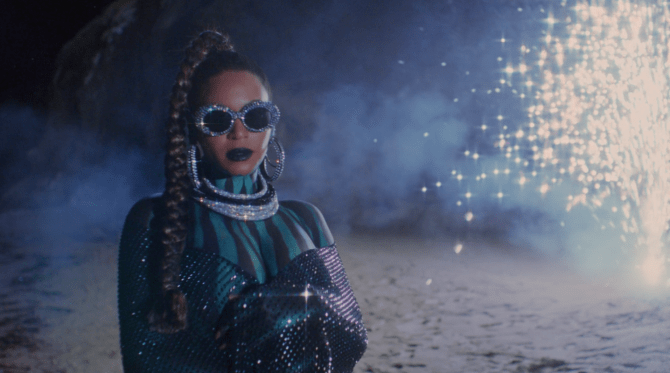 beyonce braided ponytail