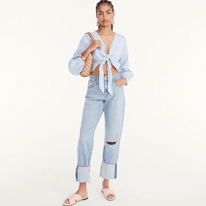 J.Crew Cuffed Slouchy Boyfriend Jean