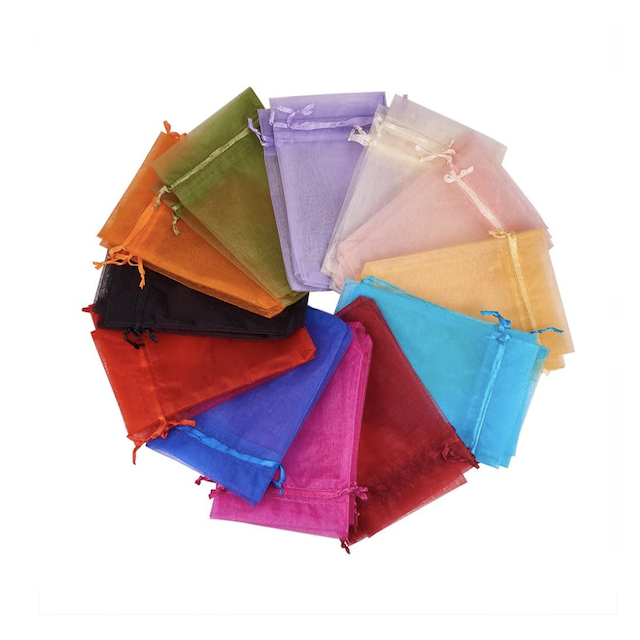 PH PandaHall 200pcs Organza Jewelry Pouches