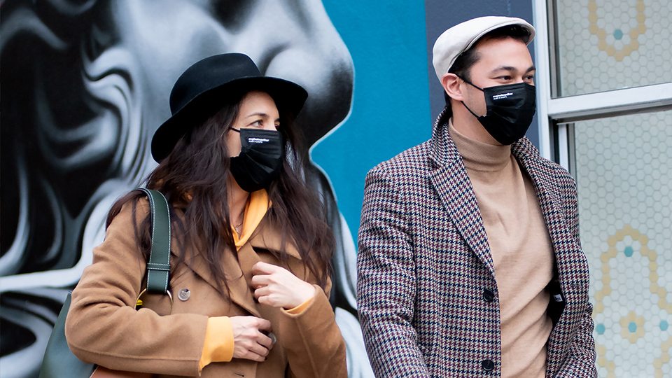 STYLECASTER | Katie Holmes Camel Coat