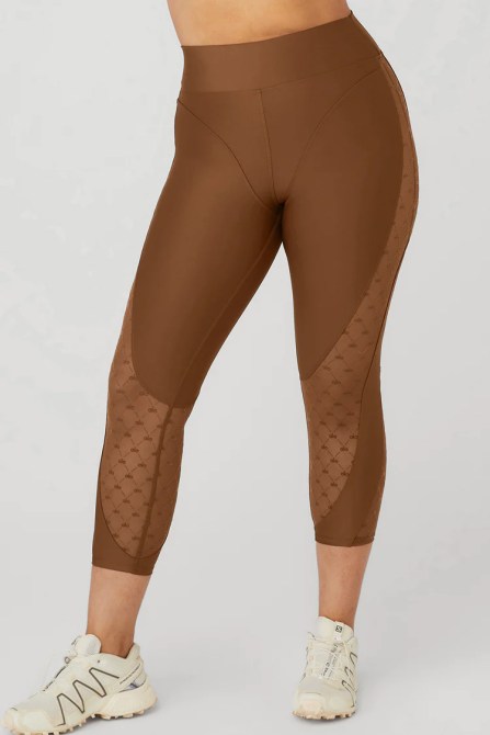 Airlift Mesh High-Waist Celeste Capri