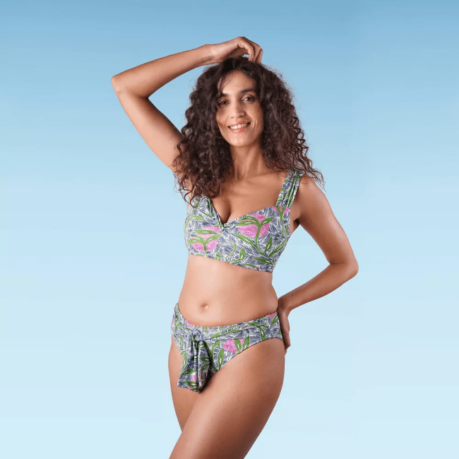 Liberty & Justice Women's Twist-Front Longline Bikini Top