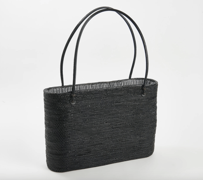 STYLECASTER | Poppy & Sage Rattan Drawstring Tote Harper