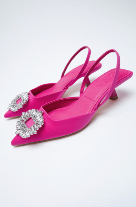 STYLECASTER | Zara Sparkly Low Heel Mules