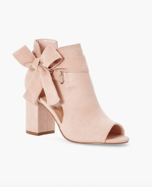 justfab farine peep toe bootie