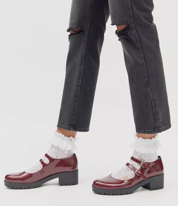 UO Dana Double-Strap Treaded Mary Jane