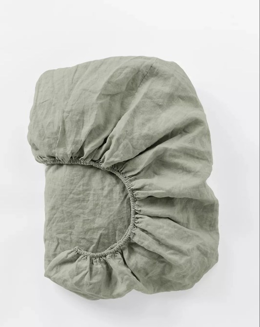 Anthropologie Coyuchi Organic Relaxed Linen Fitted Sheet