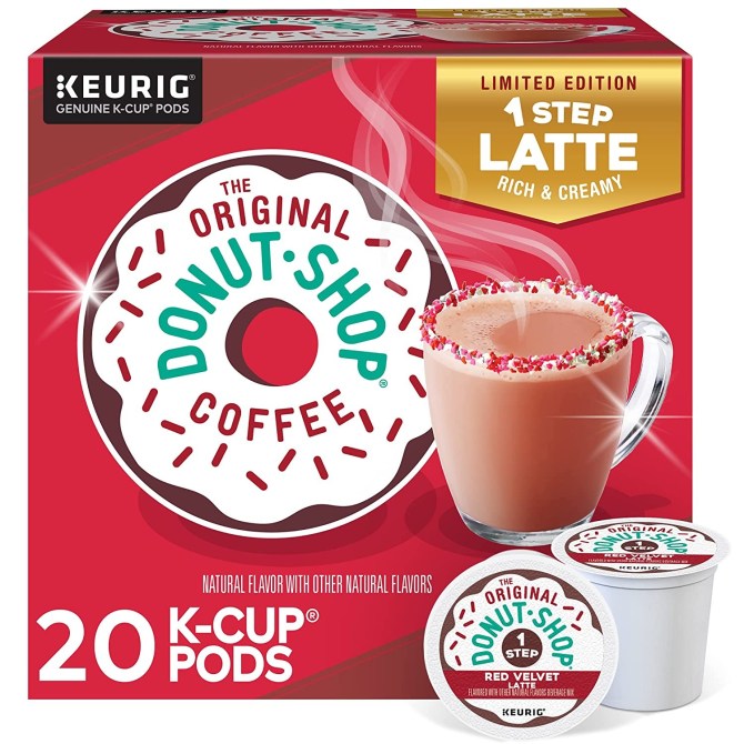 The Original Donut Shop One-Step Red Velvet Latte K-cup pods Amazon