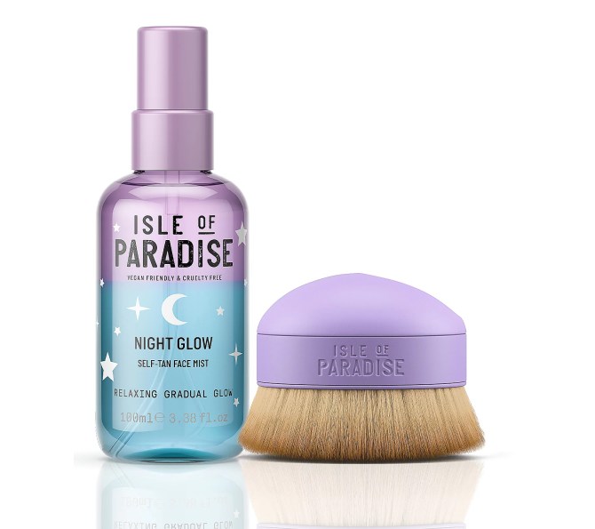 Isle of Paradise Day or Night Self- Tanning Face Mist with Brush in Day Glow
